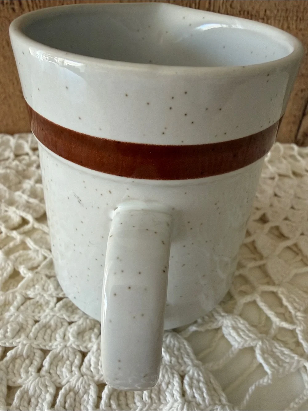 VTG MCM Specked Stoneware Cream and Brown Creamer